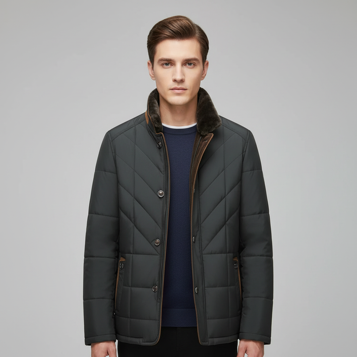 Veste Matelassée Homme Zippée | Col Montant