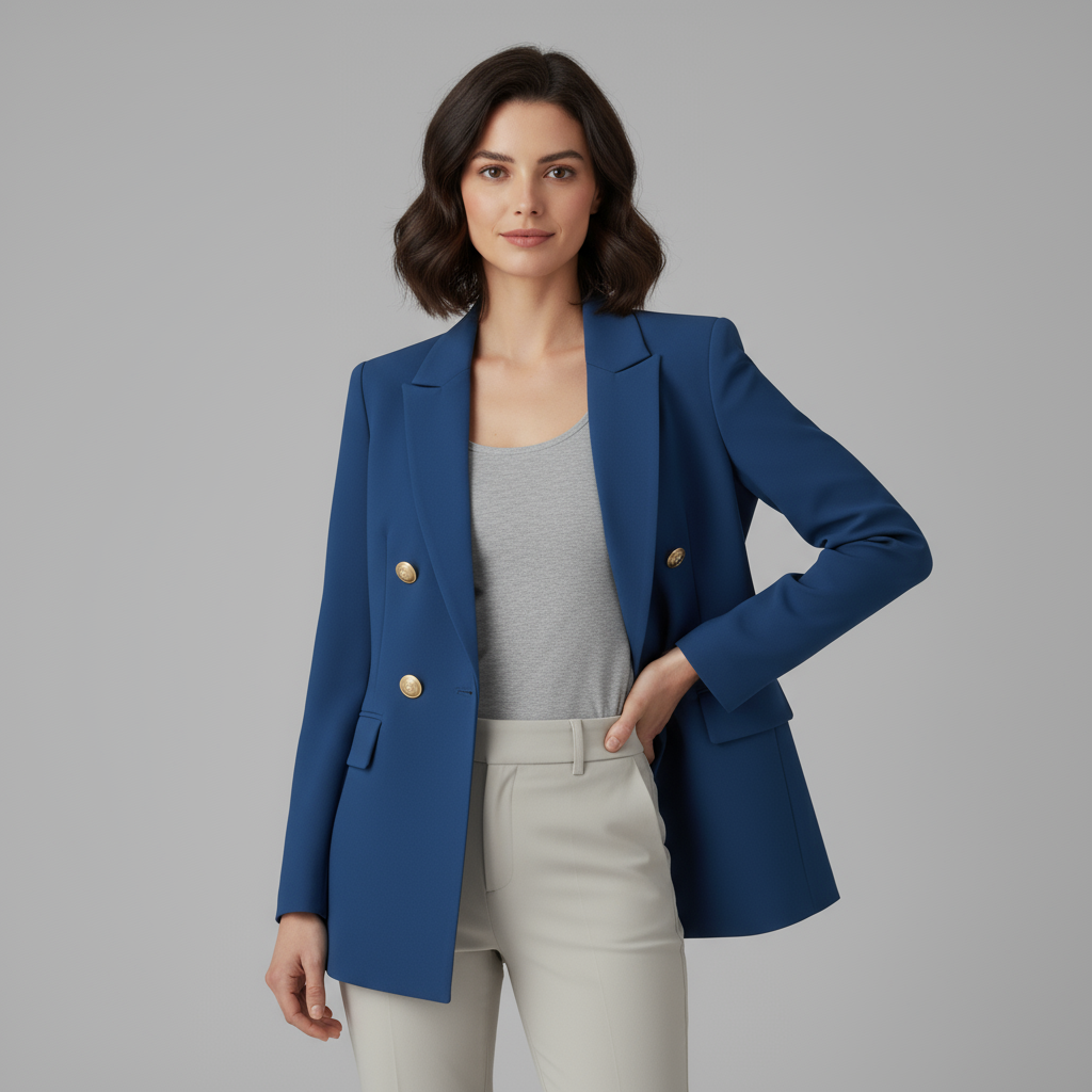 Blazer Femme Double Boutonnage