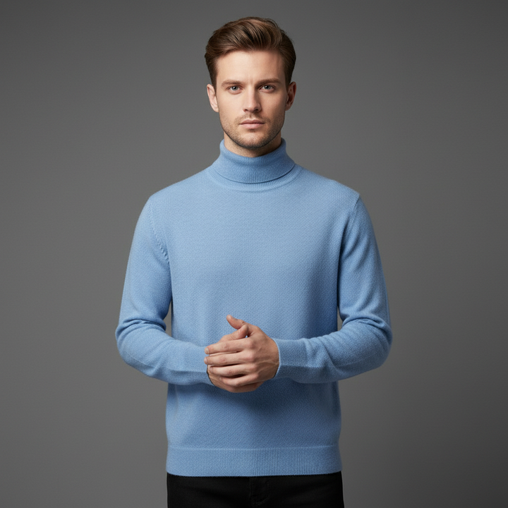 Pull Homme Col Roulé en Laine