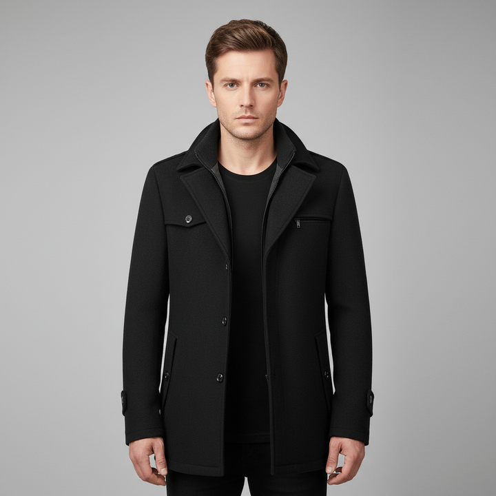 Manteau Homme Hiver Laine Mélangée