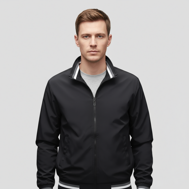 Bomber Homme Universitaire Zippé | Col Montant