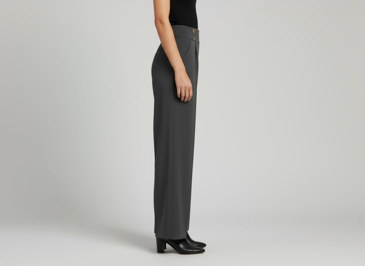 Pantalon Droit Femme Taille Haute