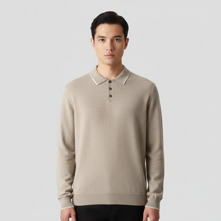 Pull Homme Cachemire Col Boutonné