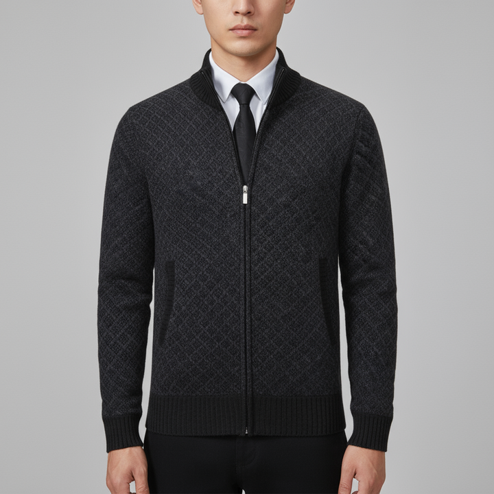 Cardigan Homme Maille Zippée
