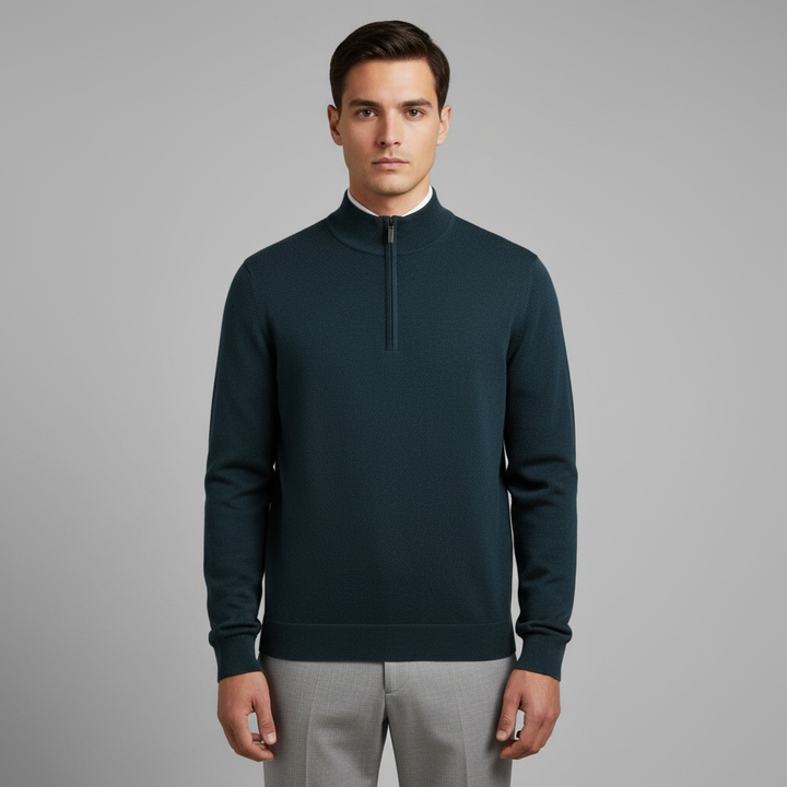 Pull Homme Demi-Zip Laine Mérinos