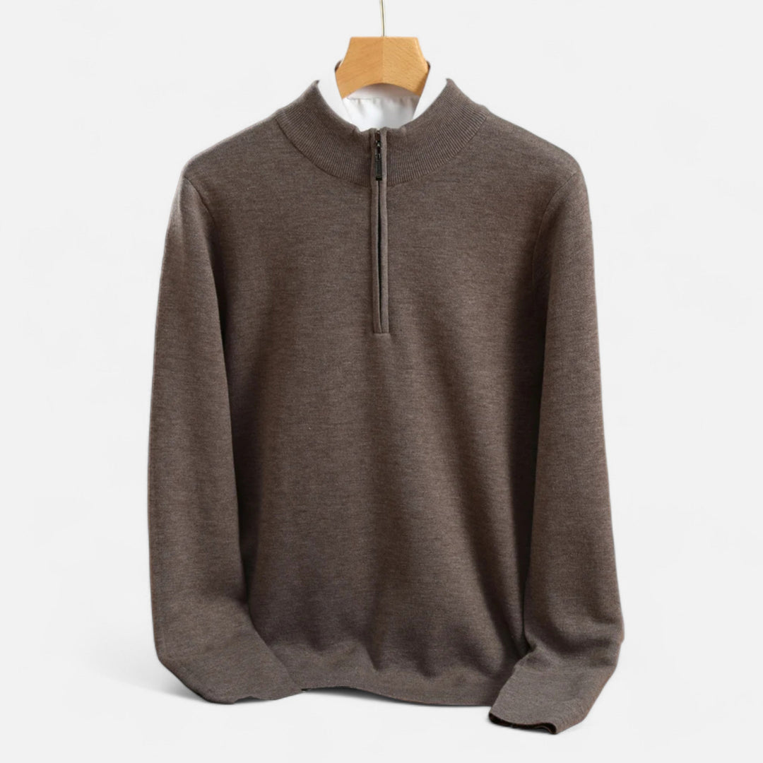 Pull Homme Demi-Zip Laine Mérinos