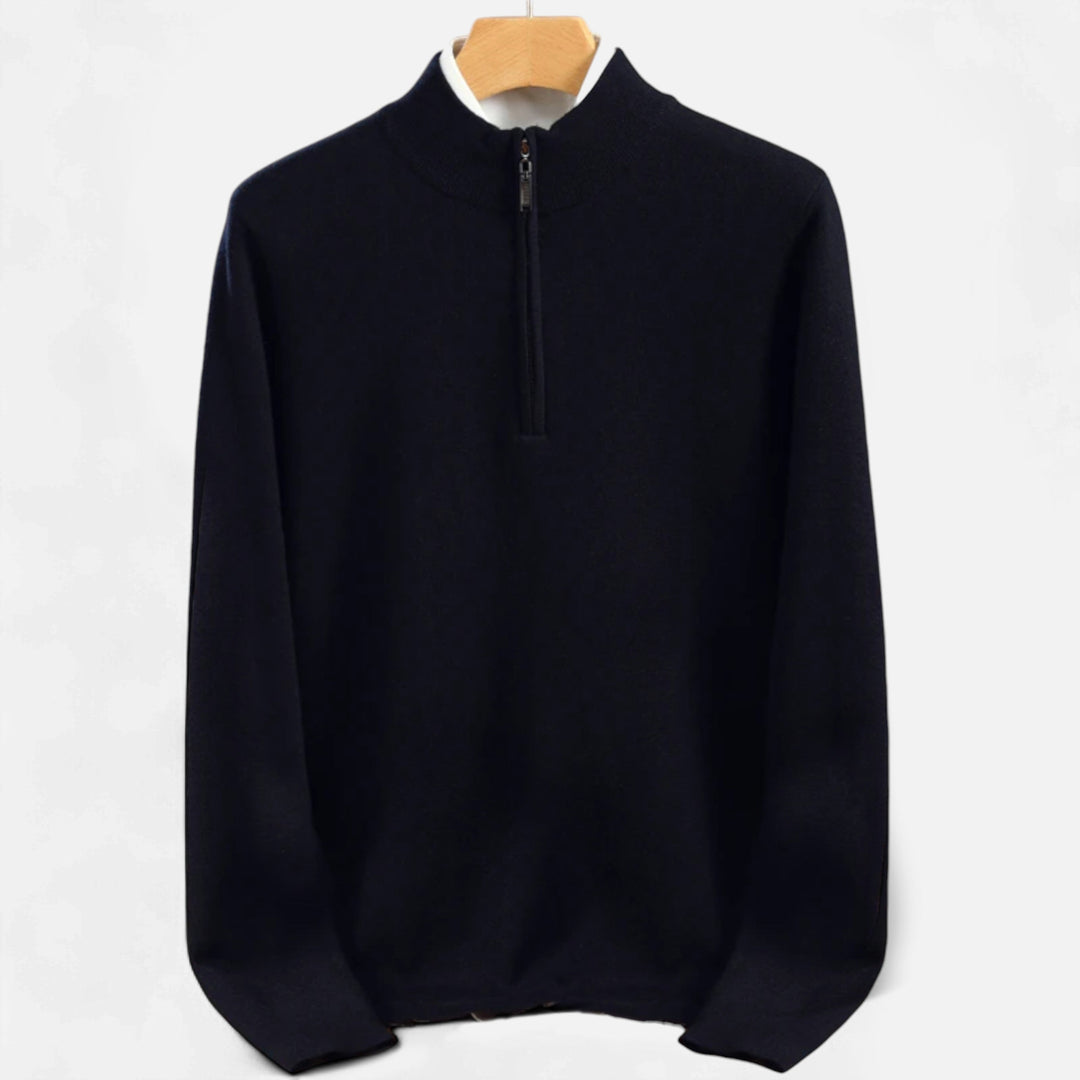 Pull Homme Demi-Zip Laine Mérinos