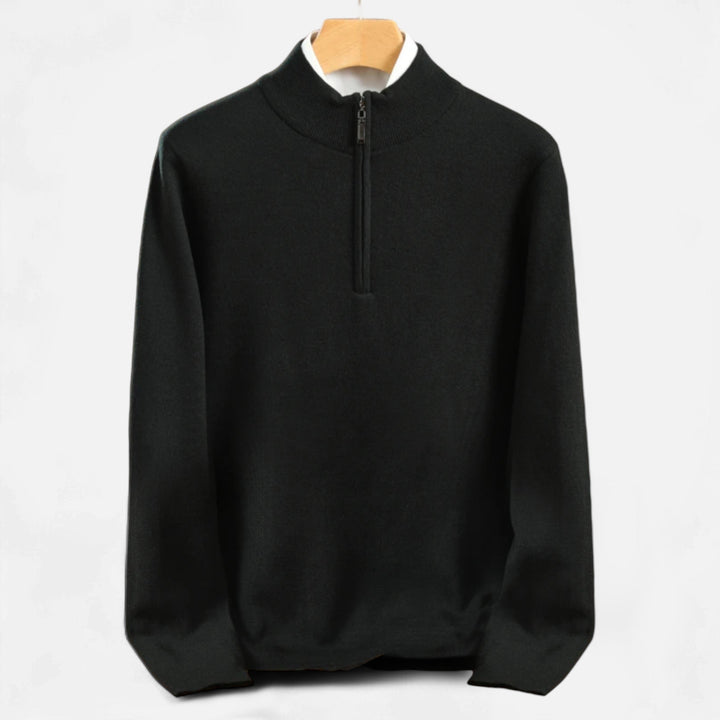 Pull Homme Demi-Zip Laine Mérinos