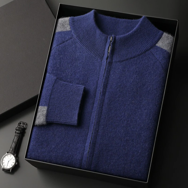 Ensemble Homme 2 Pièces Maille Col Zippé