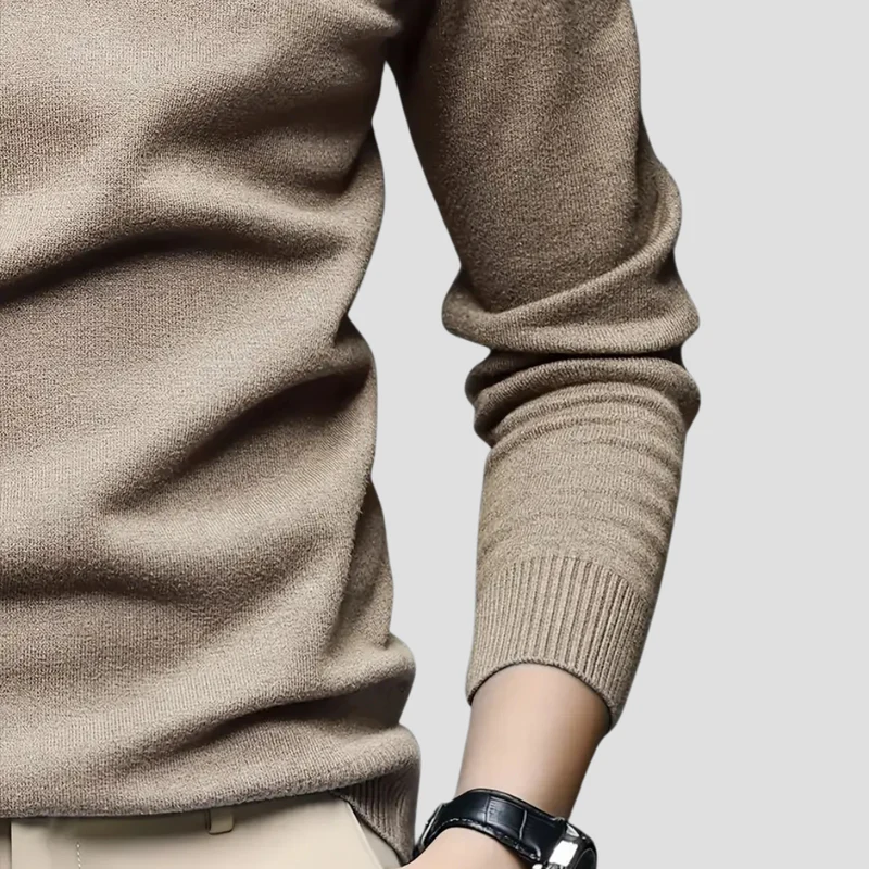 Pull Homme Col Roulé Laine Mélangée