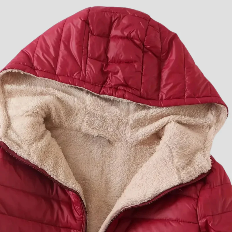 Doudoune Femme Matelassée à Capuche Zippée