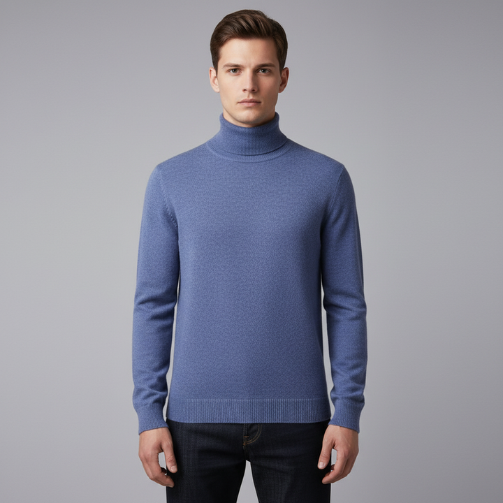 Pull Homme Col Roulé en Laine