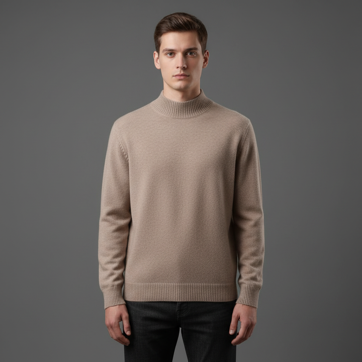 Pull Homme Col Montant en Laine