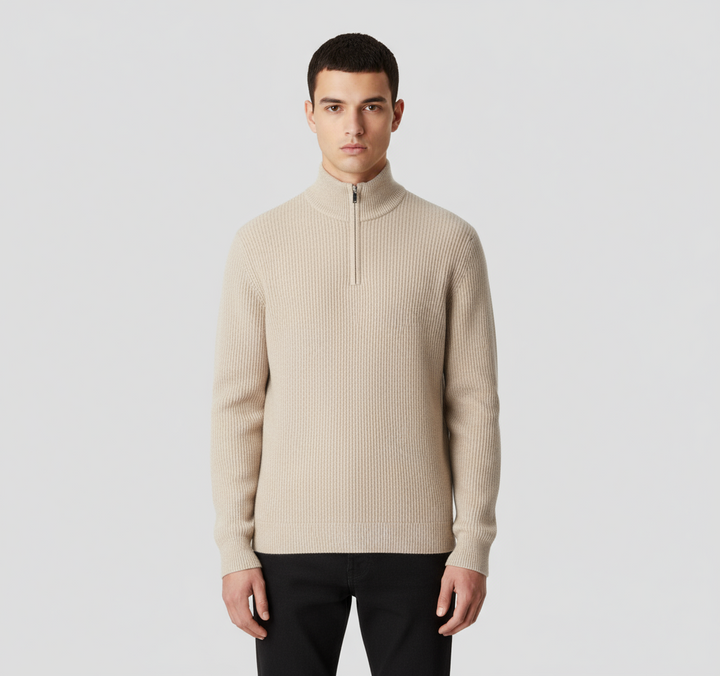 Pull Homme Col Ouvert Maille Fine