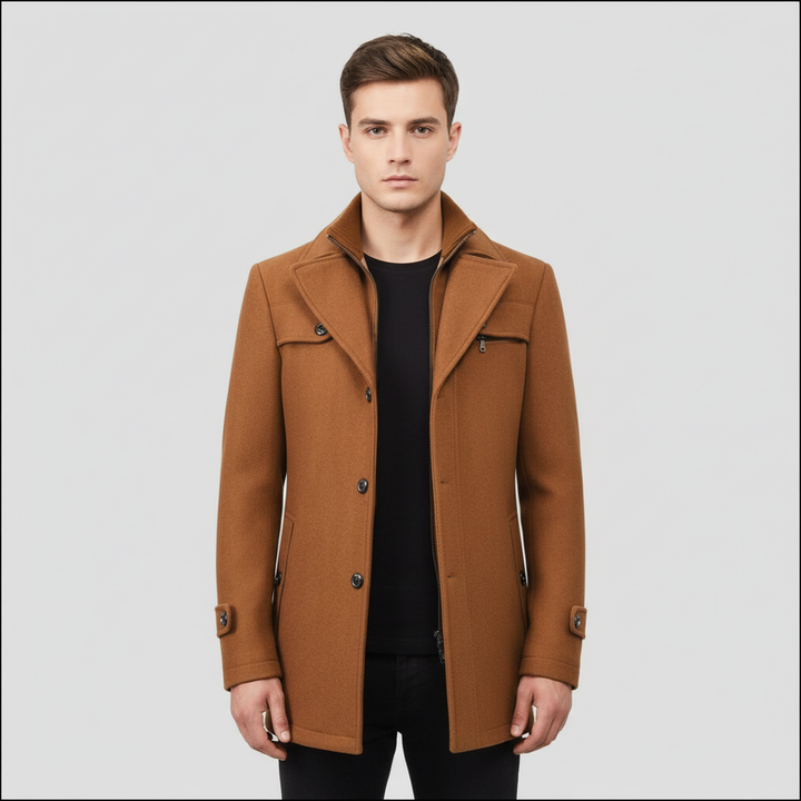 Manteau Homme Hiver Laine Mélangée