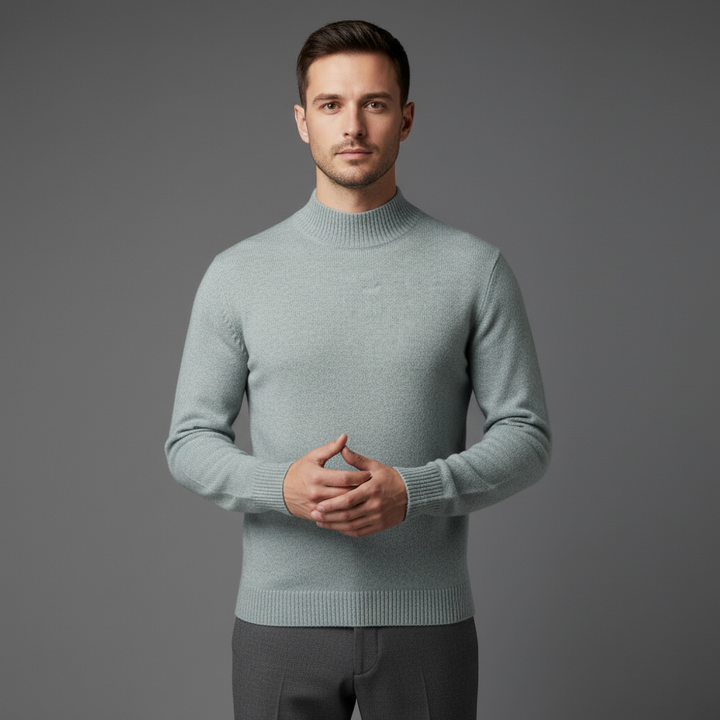 Pull Homme Col Montant en Laine